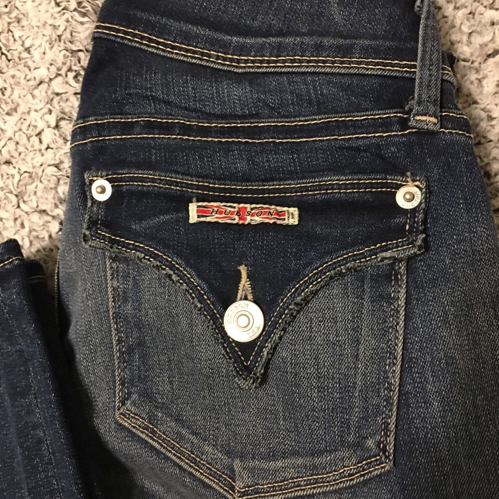 HUDSON Made in the USA Beth Midrise bootcut premium blue jeans